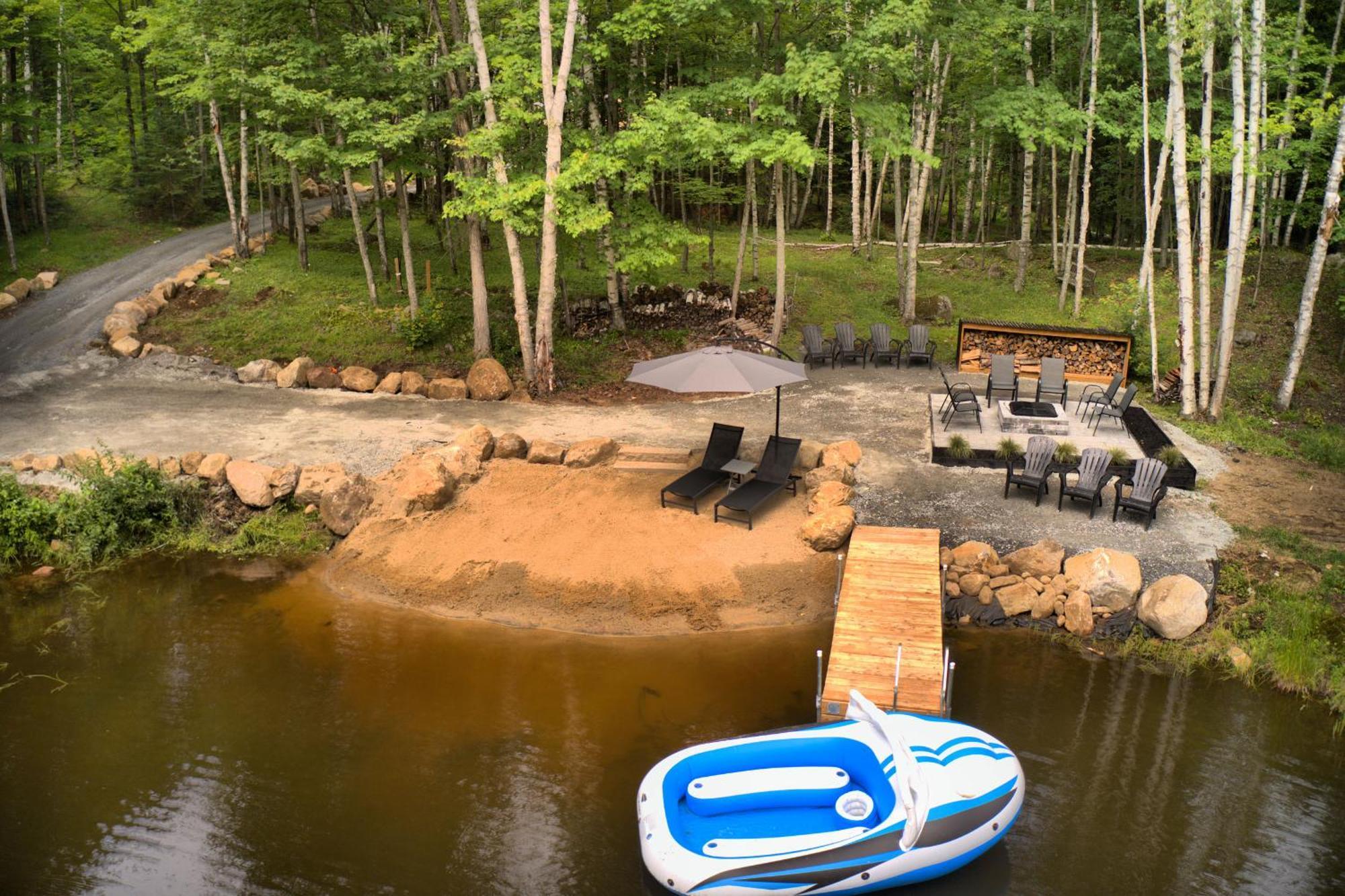 Kallm-Mont-Tremblant Chalet With Hot Tub, Pond & Beach On Private 7Acre Estate Lac-Superieur Exteriér fotografie