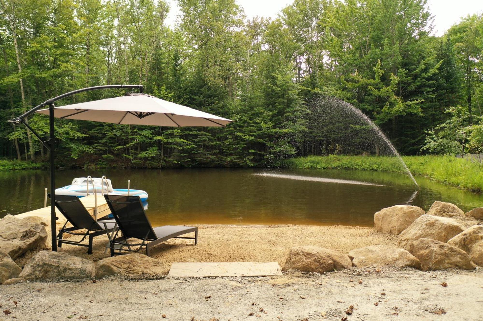 Kallm-Mont-Tremblant Chalet With Hot Tub, Pond & Beach On Private 7Acre Estate Lac-Superieur Exteriér fotografie